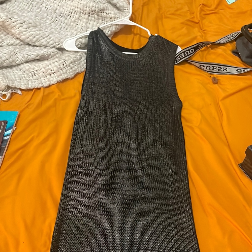 Metallic black winter dress